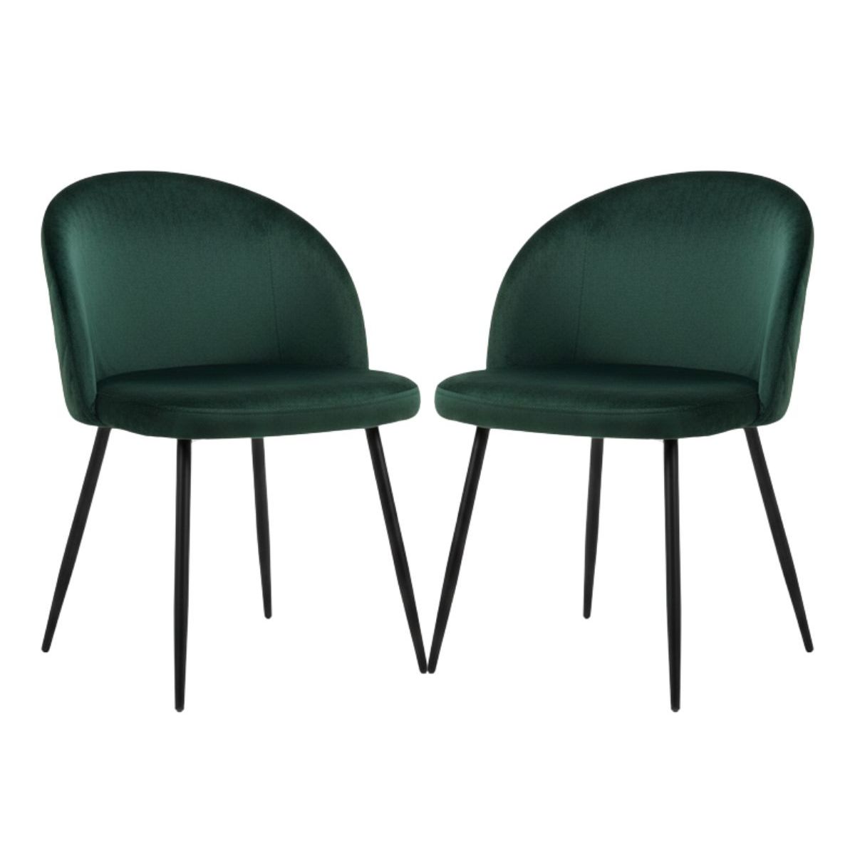 HABITA2 CHILE - Silla de comedor Nordic Felpa Black