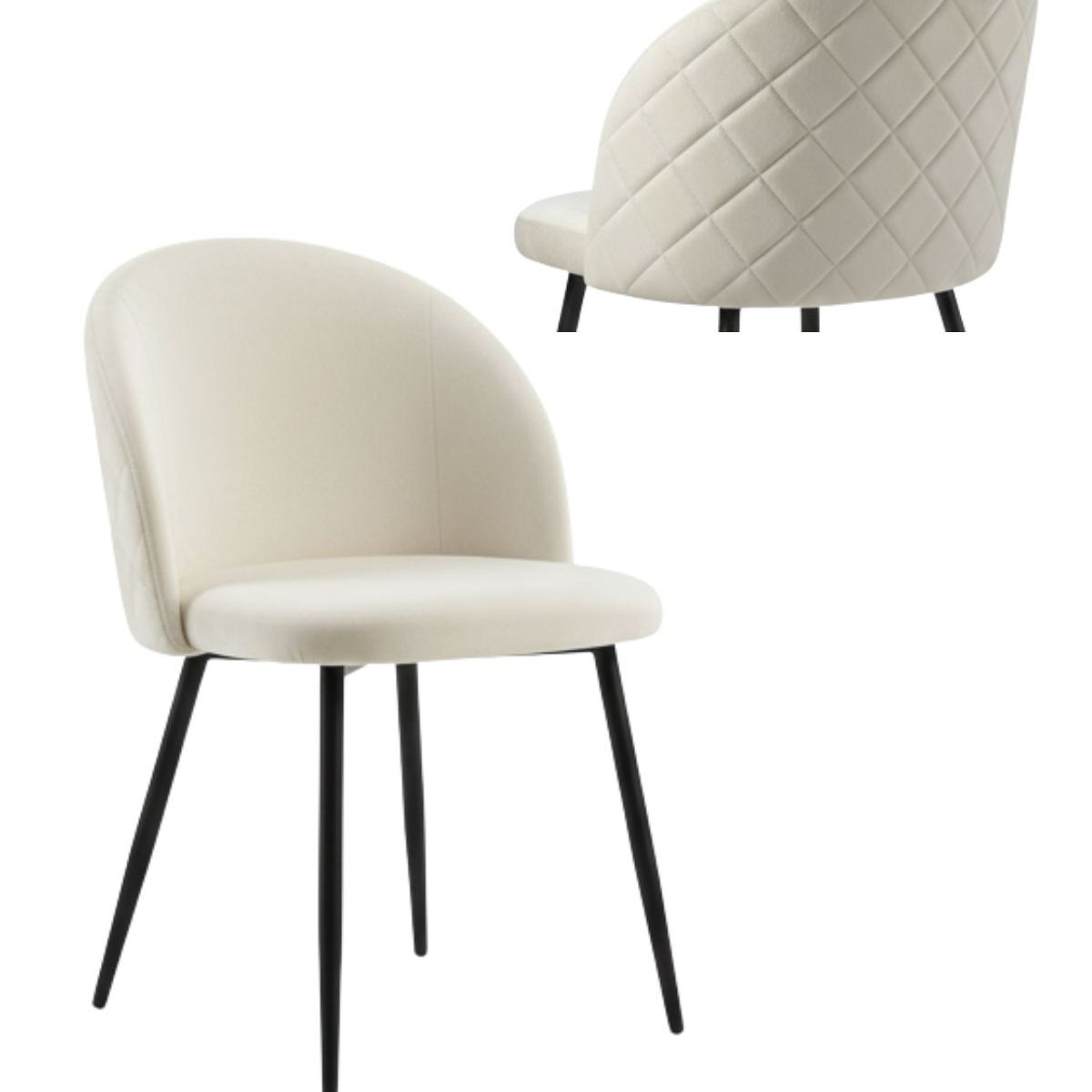 HABITA2 CHILE - Silla de comedor Nordic Felpa Black