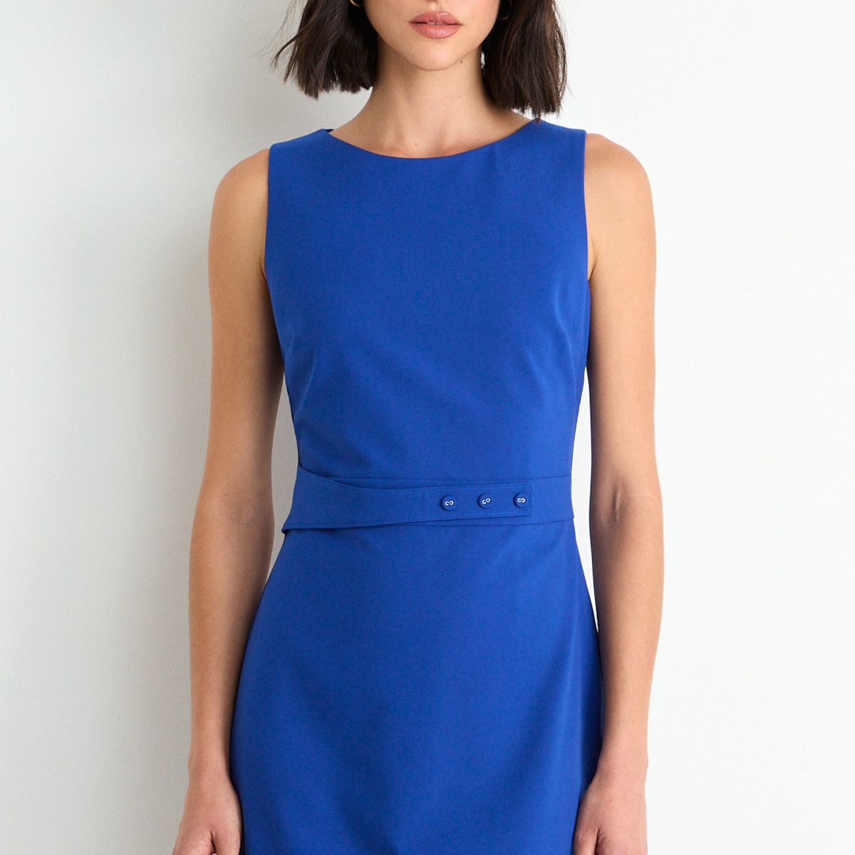 ASH - Vestido Liso Corto Mujer Azul Ash