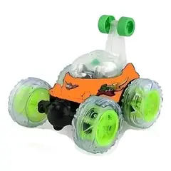 GENERICO - Auto Loco Crazy Car Luces Sonido Control Remoto Acrobatico Naranja Auto Crazy