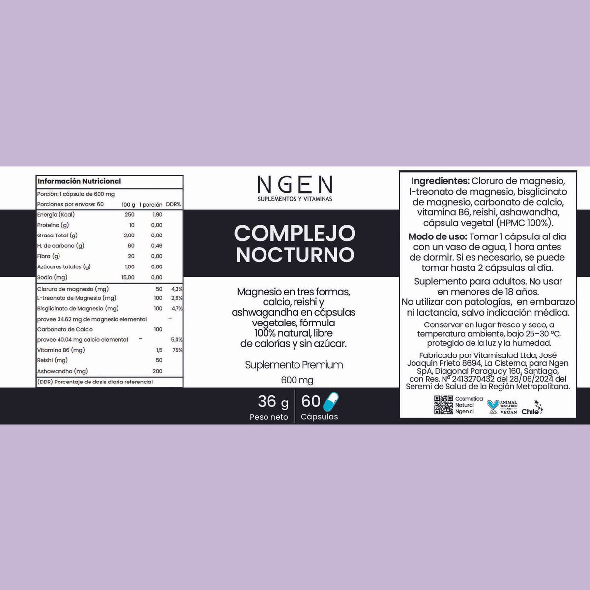 COSMETICA NATURAL NGEN - Pack suplemento completo día y noche para 2 meses