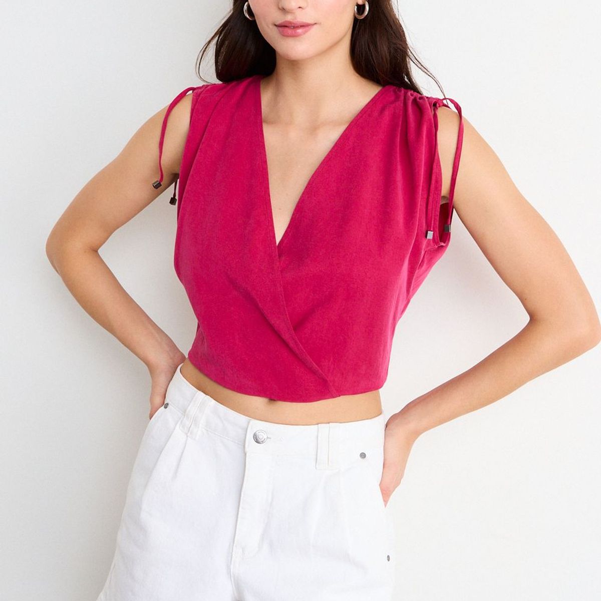 IO - Blusa Lisa Mujer Burdeos Io