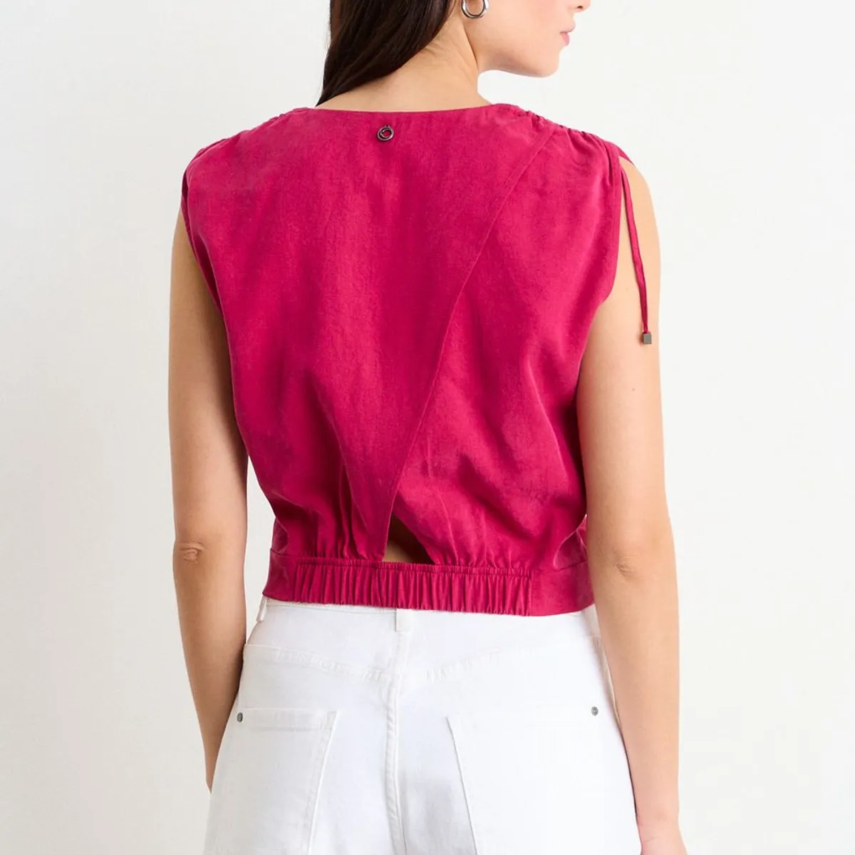 IO - Blusa Lisa Mujer Burdeos Io