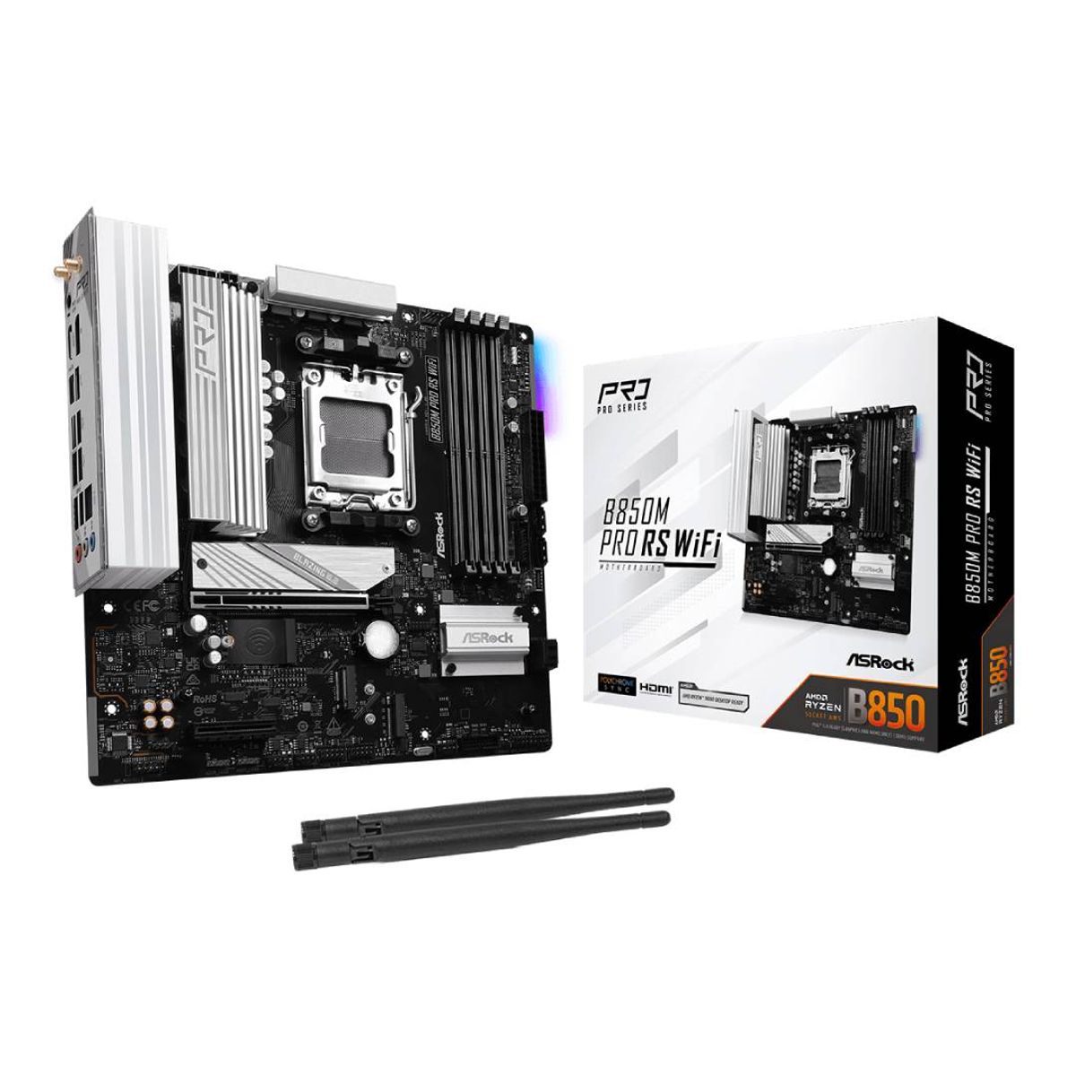 ASROCK - Placa Madre ASRock B850M Pro RS WiFi, mATX, AM5