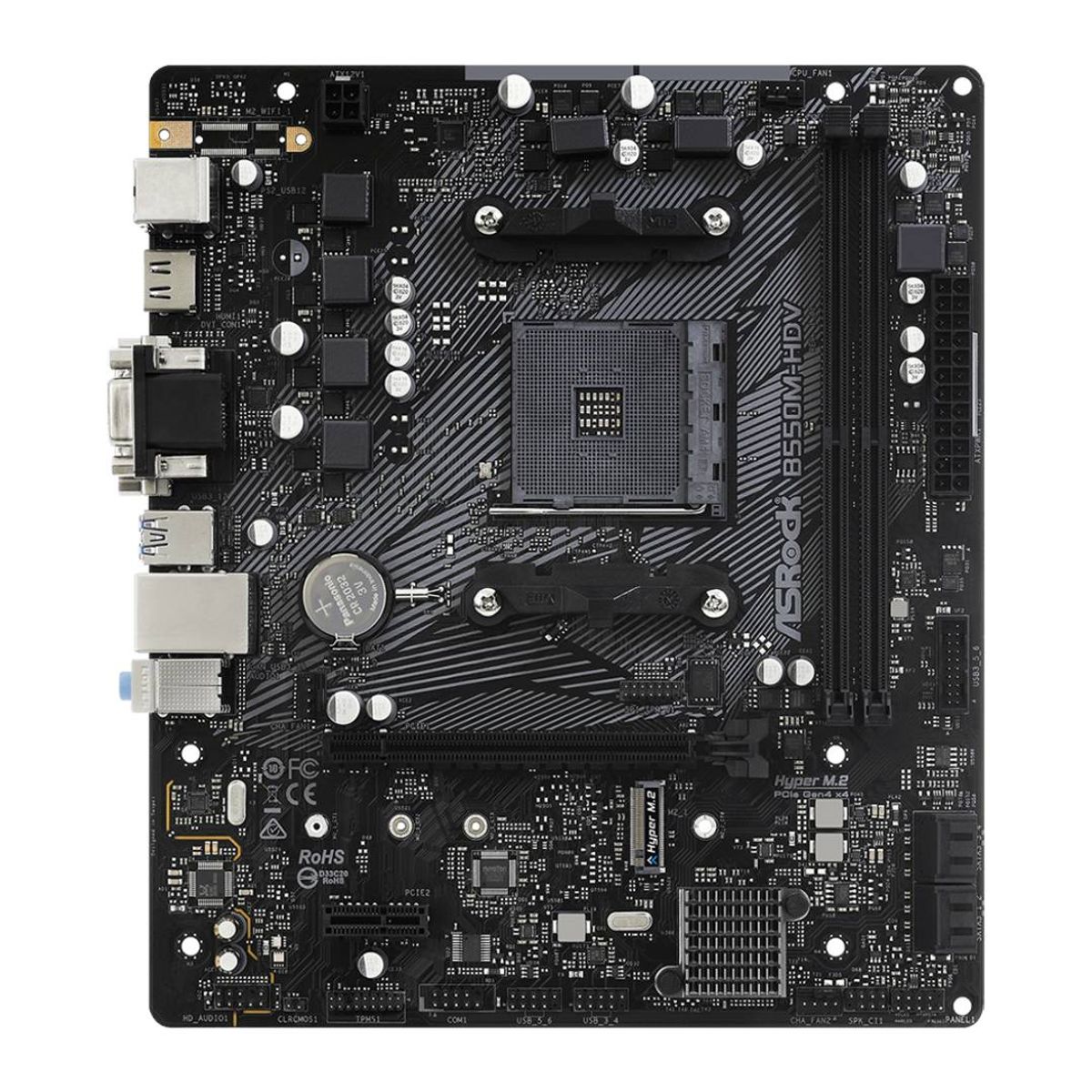 ASROCK - Placa Madre ASRock B550M-HDV, mATX, AM4