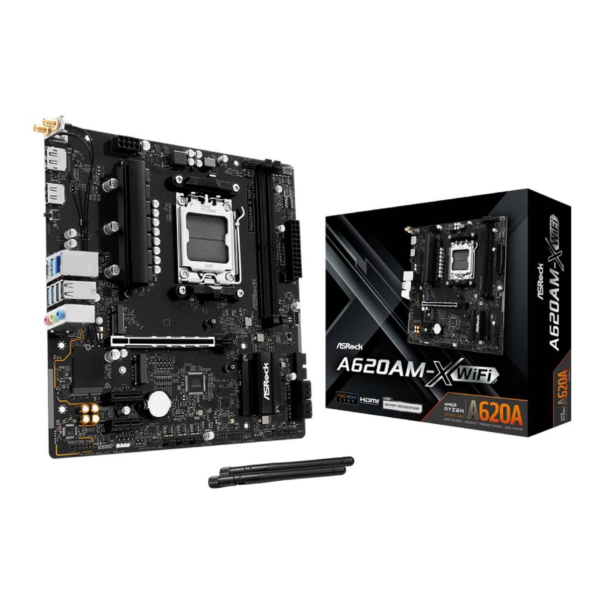 ASROCK - Placa Madre ASRock A620AM-X WIFI, mATX, AM5