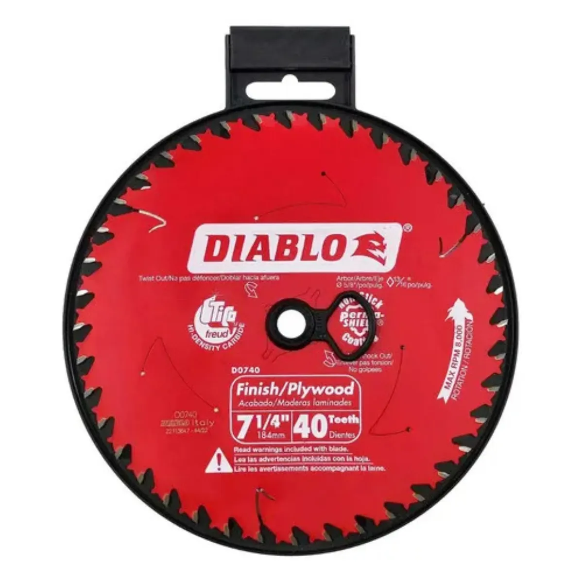 DIABLO - Disco Sierra Circular 7 ¼ 40Dientes Madera Diablo D0740