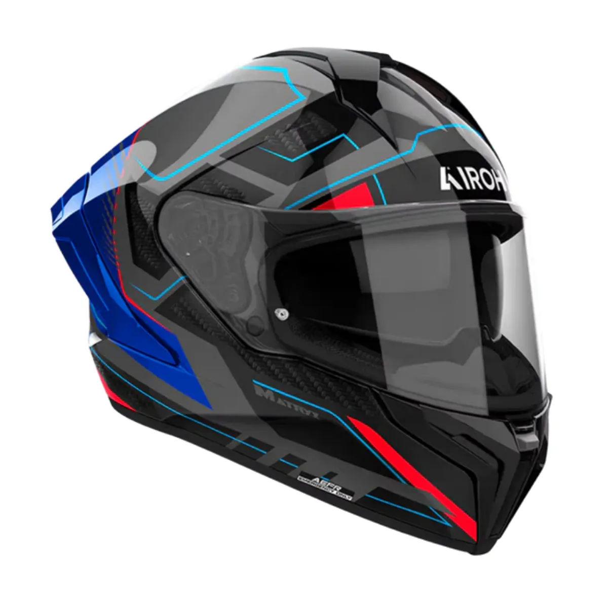 AIROH - Casco para moto Airoh Matryx Rocket AzulRojo Brillo_.