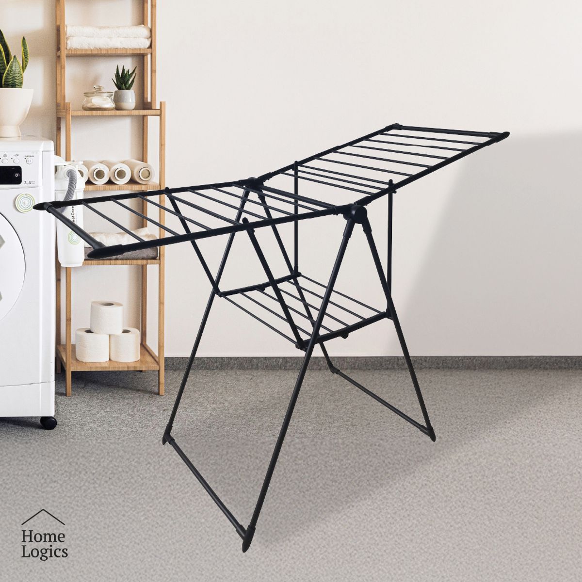 HOME LOGICS - Secador Colgador de Ropa 2 Niveles Plegable  Home Logics Kiosclub