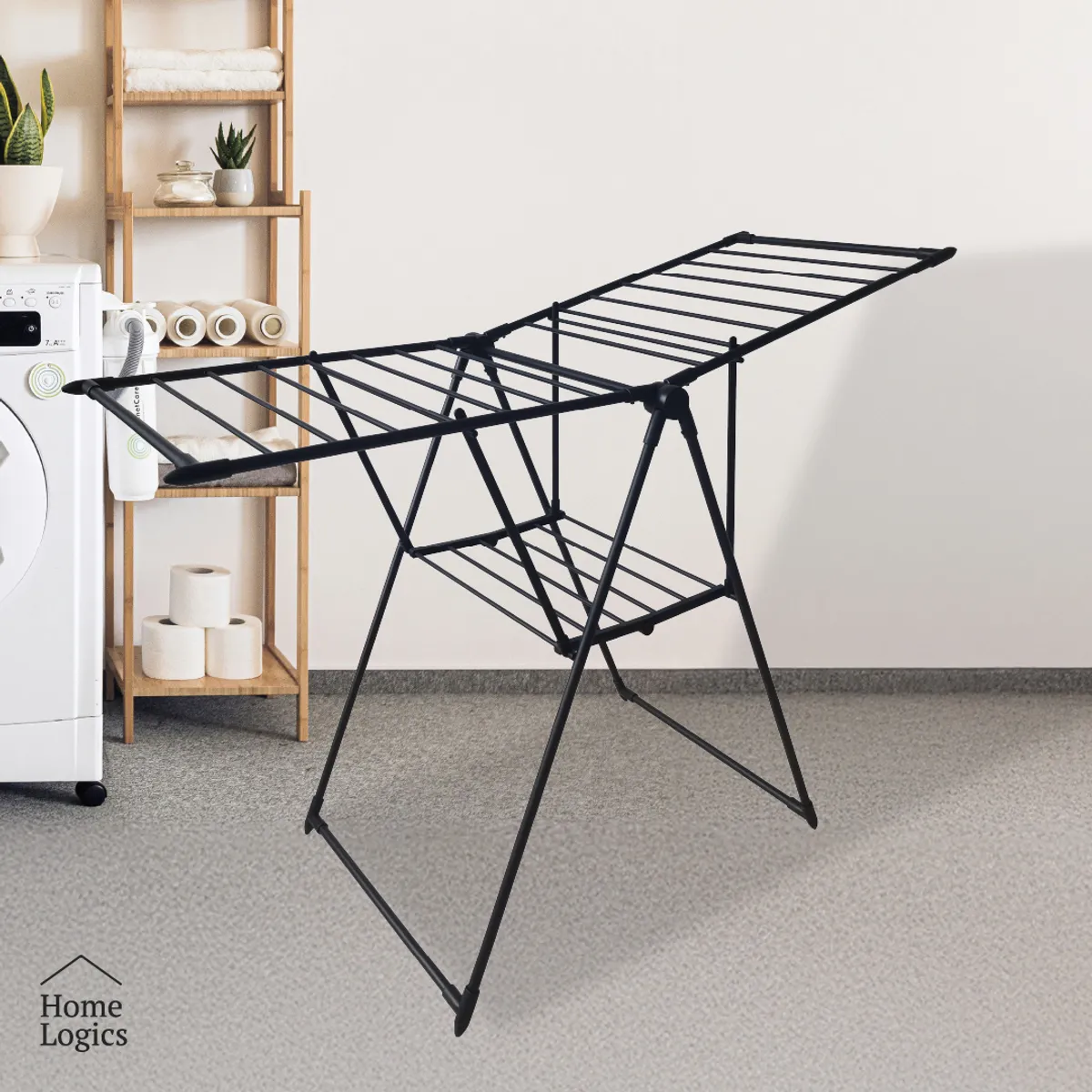HOME LOGICS - Secador Colgador de Ropa 2 Niveles Plegable  Home Logics Kiosclub