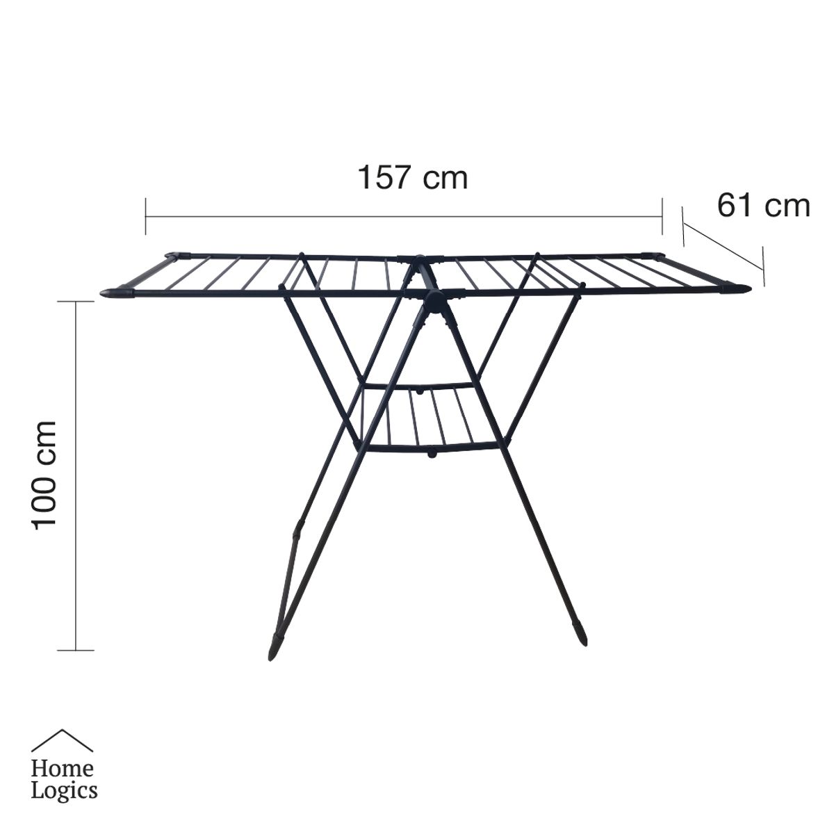 HOME LOGICS - Secador Colgador de Ropa 2 Niveles Plegable  Home Logics Kiosclub