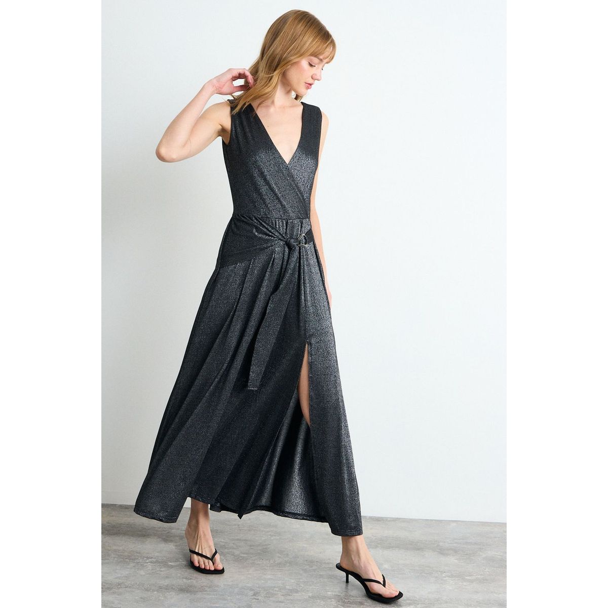 IO - Vestido Fantasia Largo Mujer Negro Io