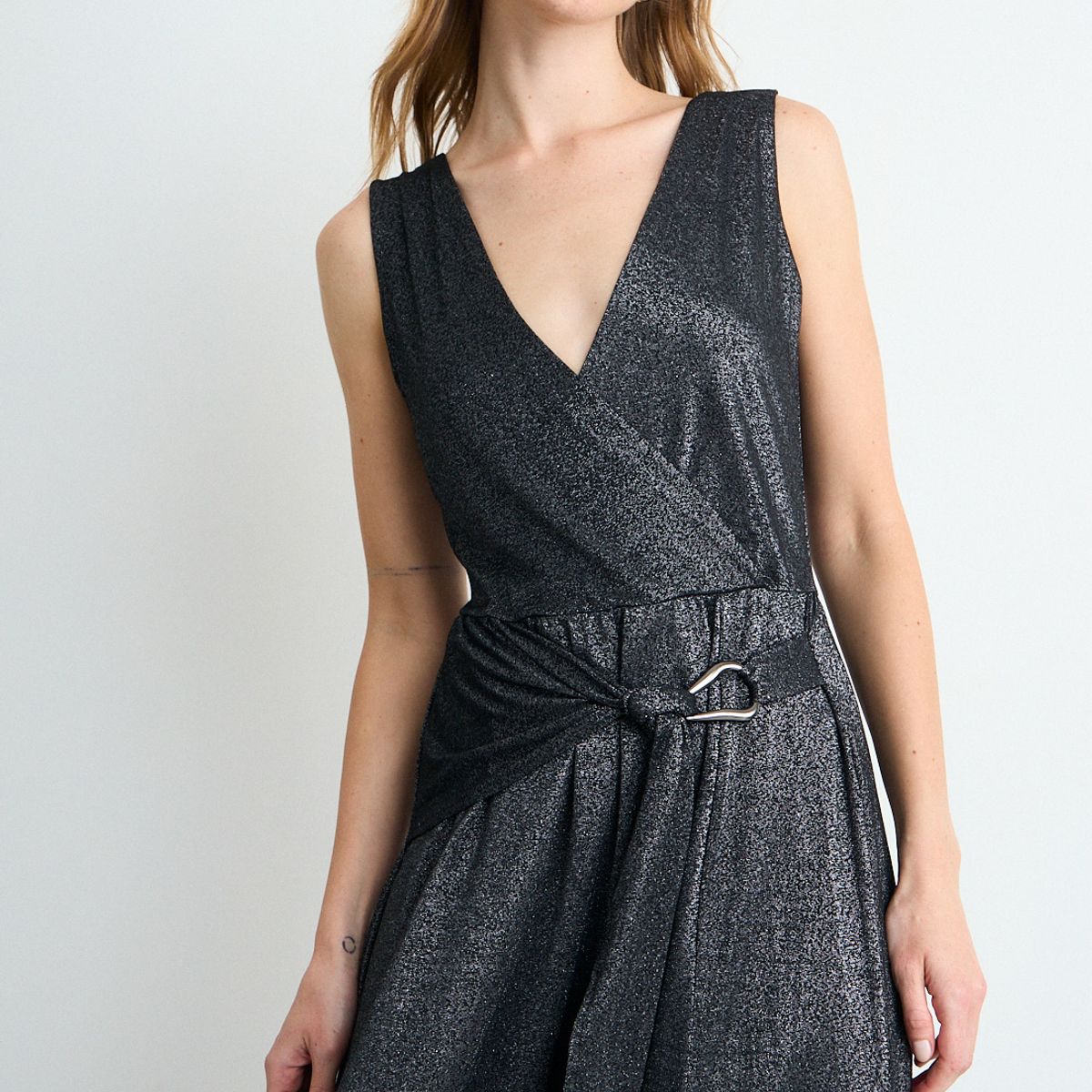 IO - Vestido Fantasia Largo Mujer Negro Io