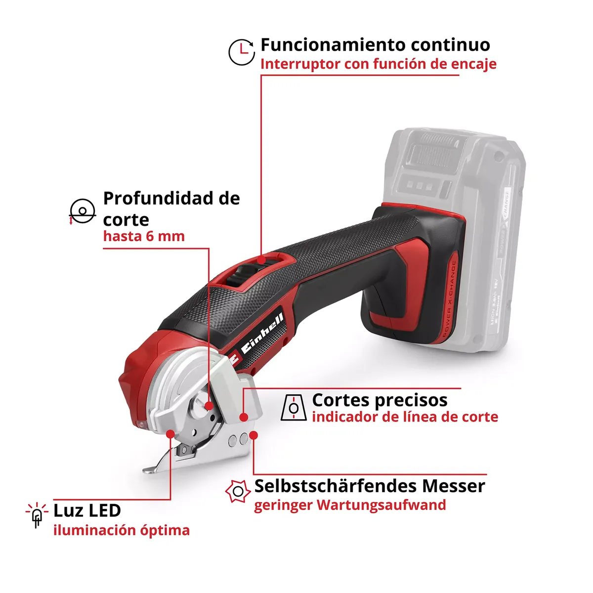 EINHELL - Herramienta de corte Multiuso Einhell TE-UC 18/6 Li - Sin Baterías