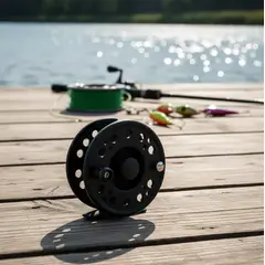 GENERICO - Carrete de Pesca Plástico 9/10 Negro