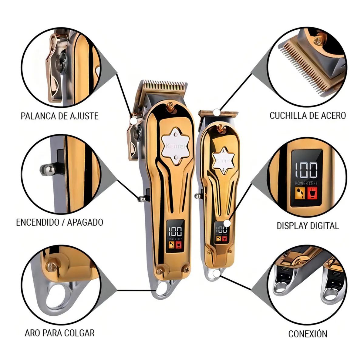 KEMEI - Combo cortapelo y trimmer KM-2011