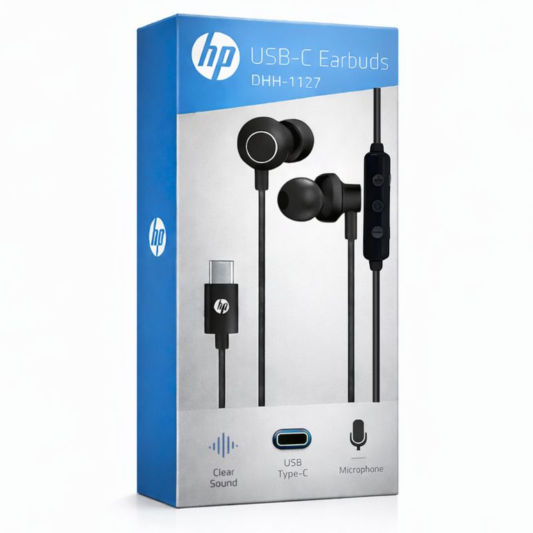 Audifonos USB-C con Manos Libre High Bass 12m DHH-1127 Negro