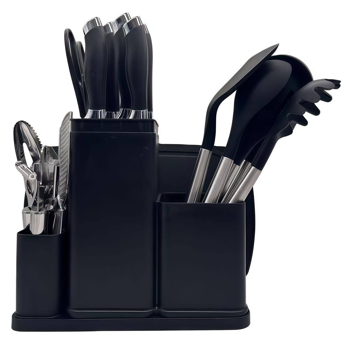 GENERICO - Set De Utensilios De Cocina Silicona 20 Piezas acero inoxidable