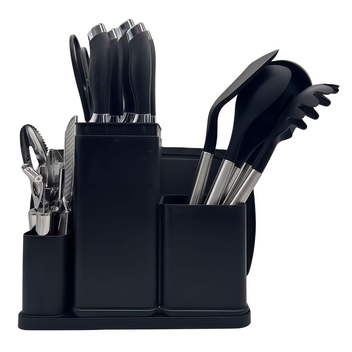 GENERICO - Set De Utensilios De Cocina Silicona 20 Piezas acero inoxidable
