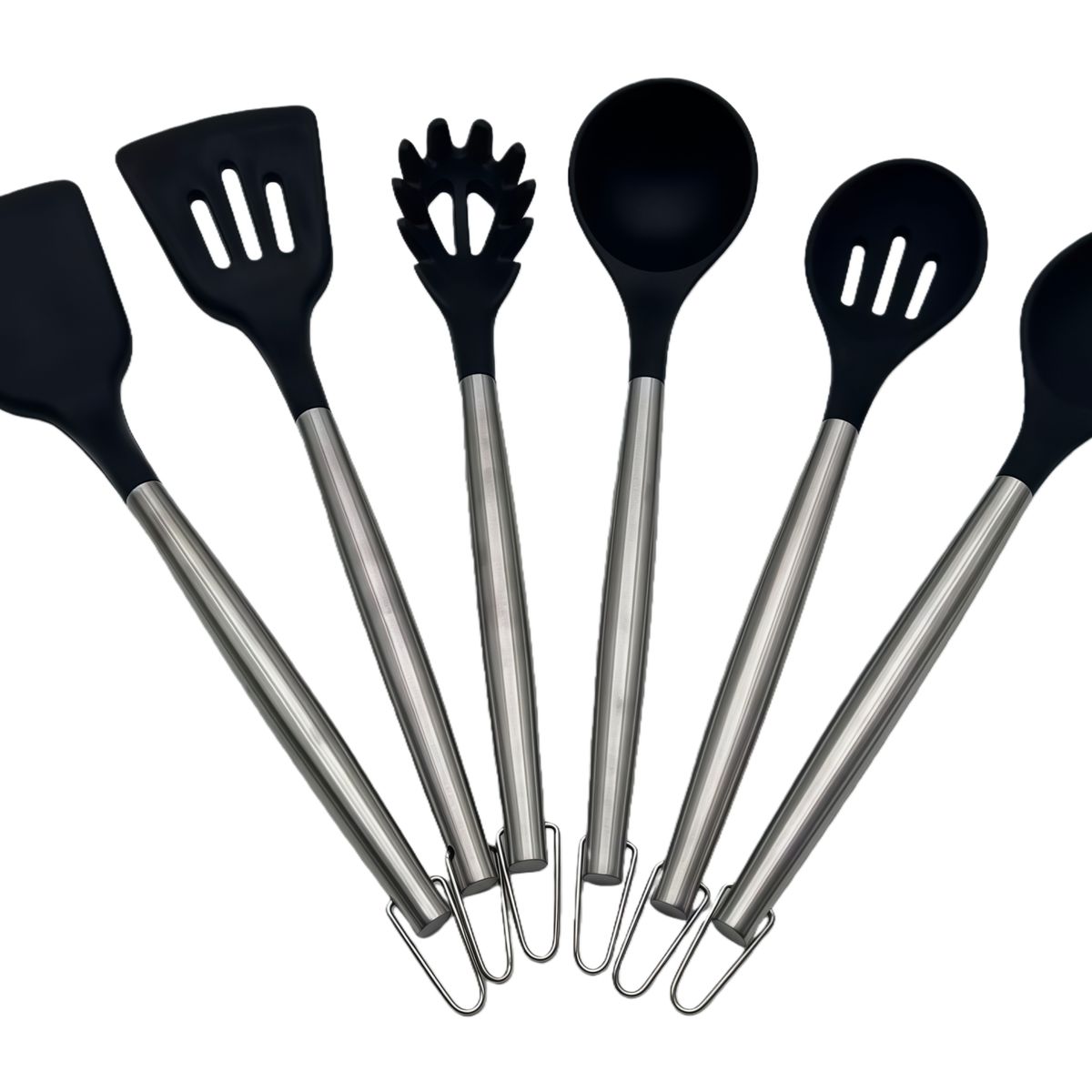 GENERICO - Set De Utensilios De Cocina Silicona 20 Piezas acero inoxidable