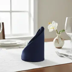 GENERICO - Pack de 4 servilletas de tela 30×30 cm Azul Intenso