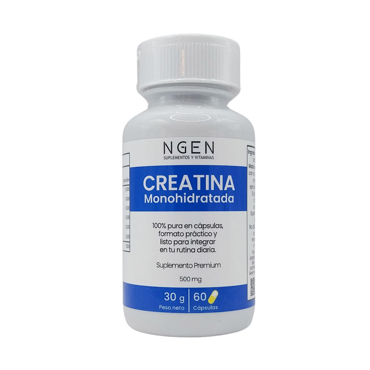 COSMETICA NATURAL NGEN - Creatina monohidratada en cápsulas