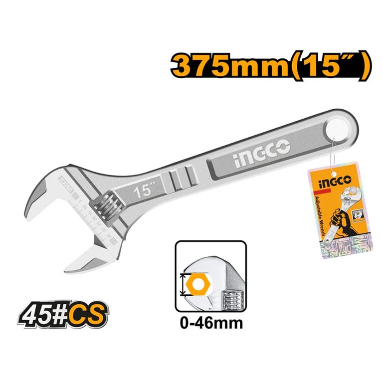 Llave Francesa Ajustable 0-46mm 375mm/15  Hadw131152