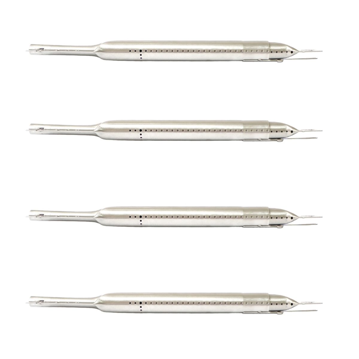 GENERICO - Kit 4 Repuesto Quemador Tubular Ajustable Universal (35 a 49,5 cm) Parrillas a Gas