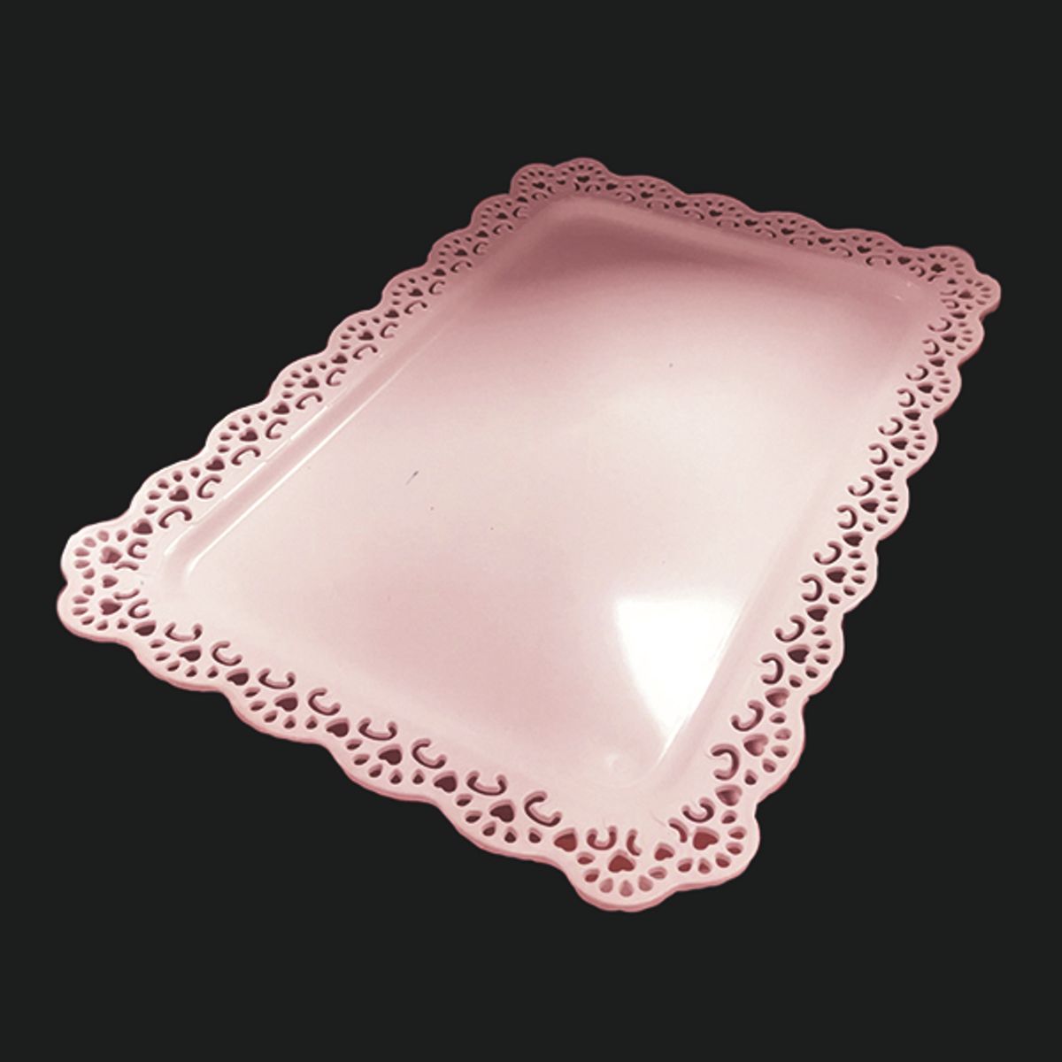 GENERICO - BANDEJA CANDY BAR RECTANGULAR 44X30 CM ROSADO X1 UNI