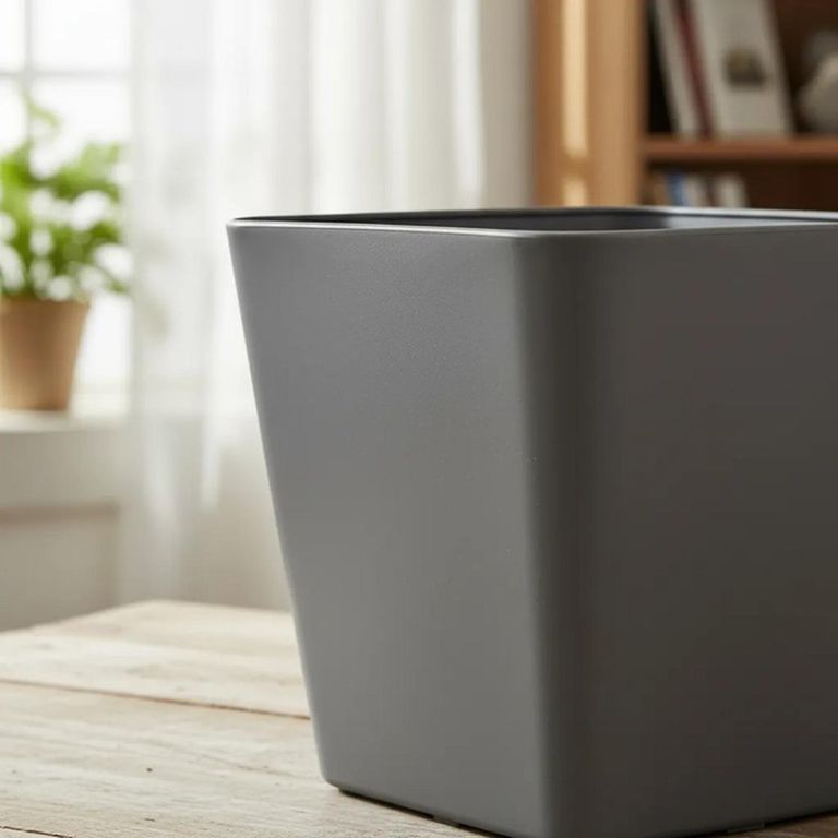 Macetero Nordico Gris Oscuro L 40 cm 40 x 24 x 30
