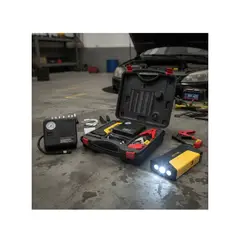IRM - Partidor Bateria Auto Mas Inflador Para Ruedas Powerbank Linterna Emergencia Calidad FIGOIMPORT