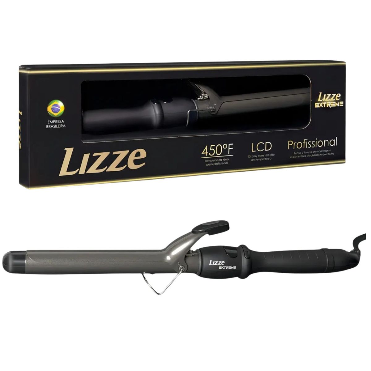 LIZZE - Ondulador de Cabello Lizze Extreme Profesional 32mm Titanio