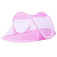 GENERICO - CUNA MOSQUITERO PLEGABLE PARA BEBE COLOR ROSADO