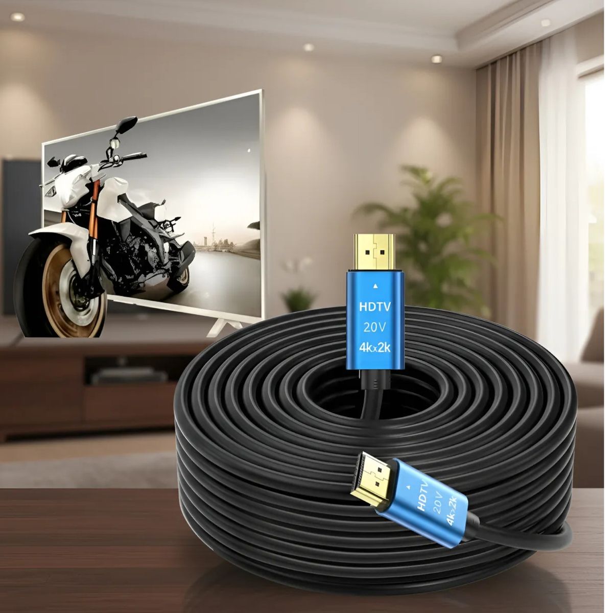 Cable Hdmi Ultrahd 4k 20 Metros Reforzado Full Hd, marca GENERICO - Foto Principal