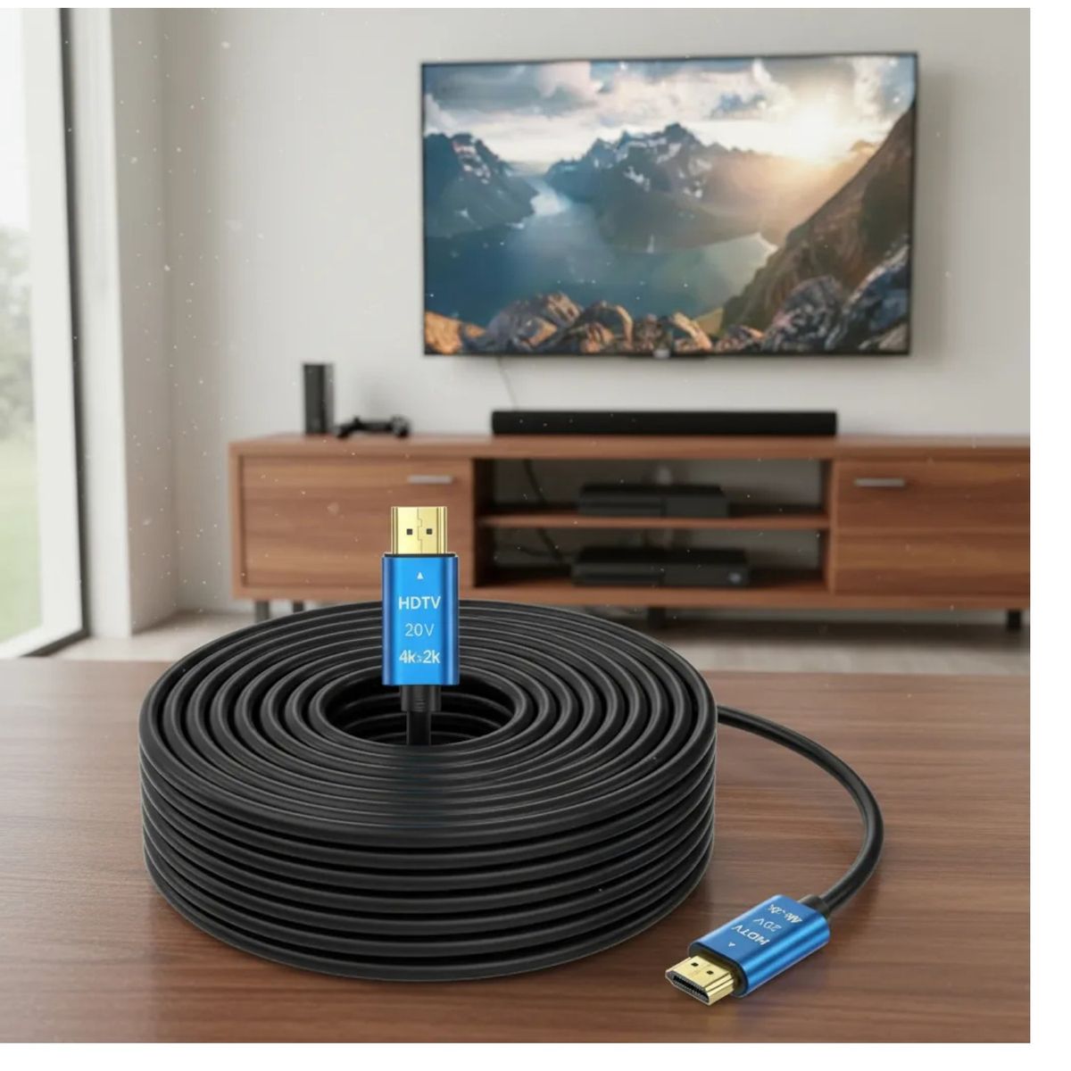 Cable Hdmi Ultrahd 4k 20 Metros Reforzado Full Hd, marca GENERICO - Foto 2