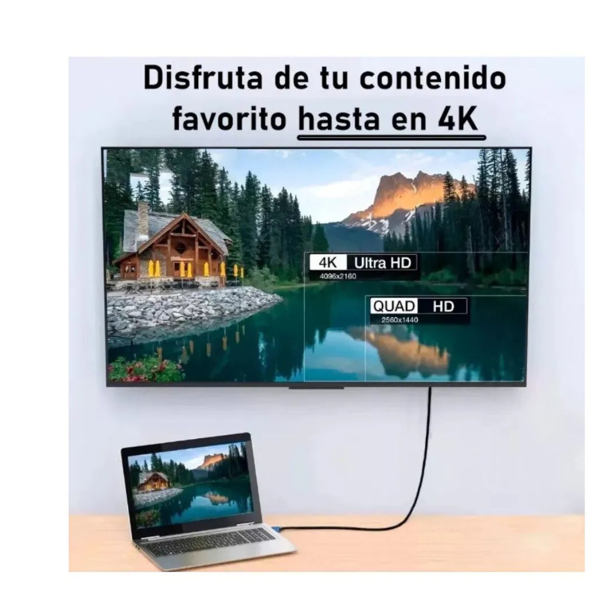 GENERICO - Cable Hdmi Ultrahd 4k 20 Metros Reforzado Full Hd