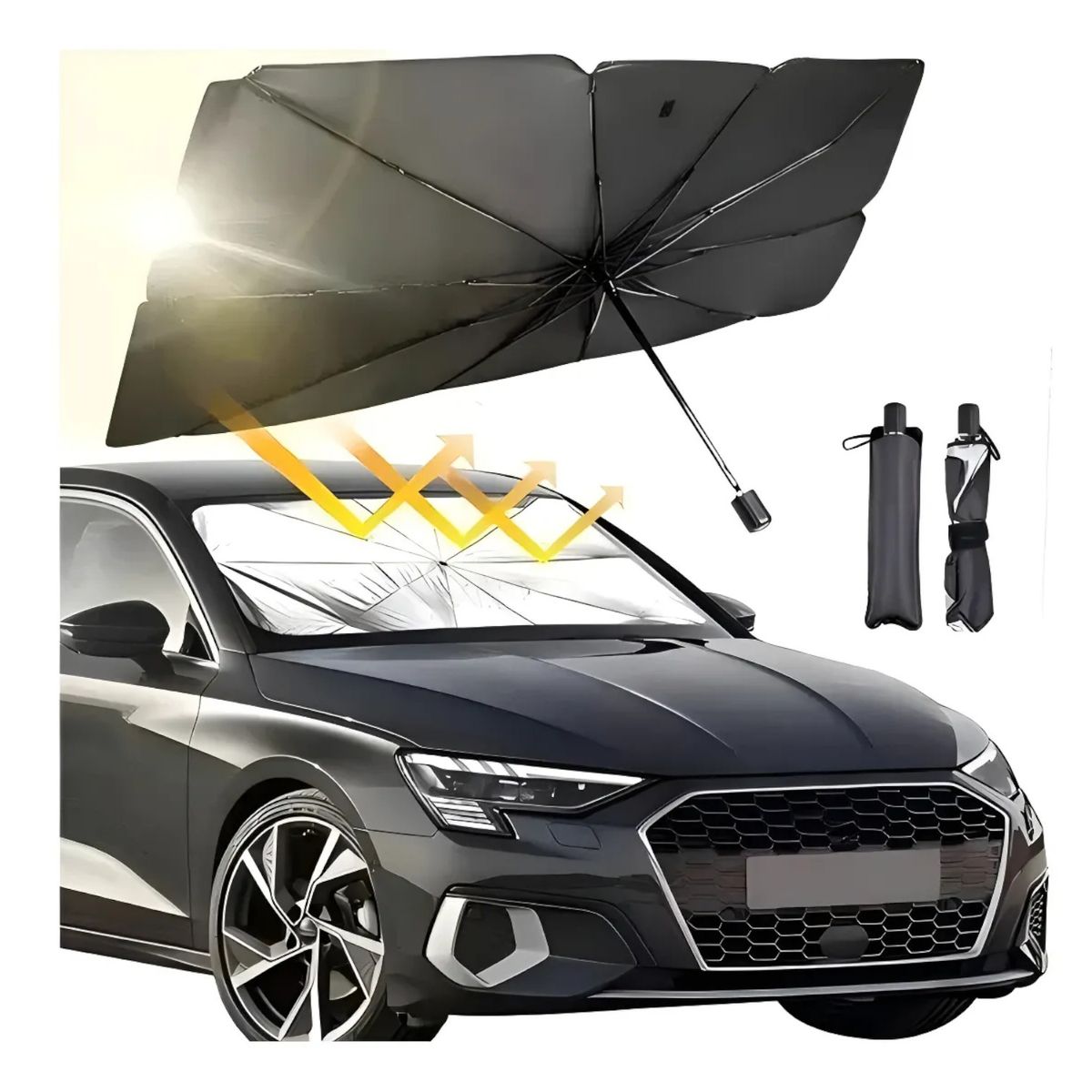 GENERICO - Quitasol Parasol Parabrisas Sombrilla Protector Para Auto FIGOIMPORT