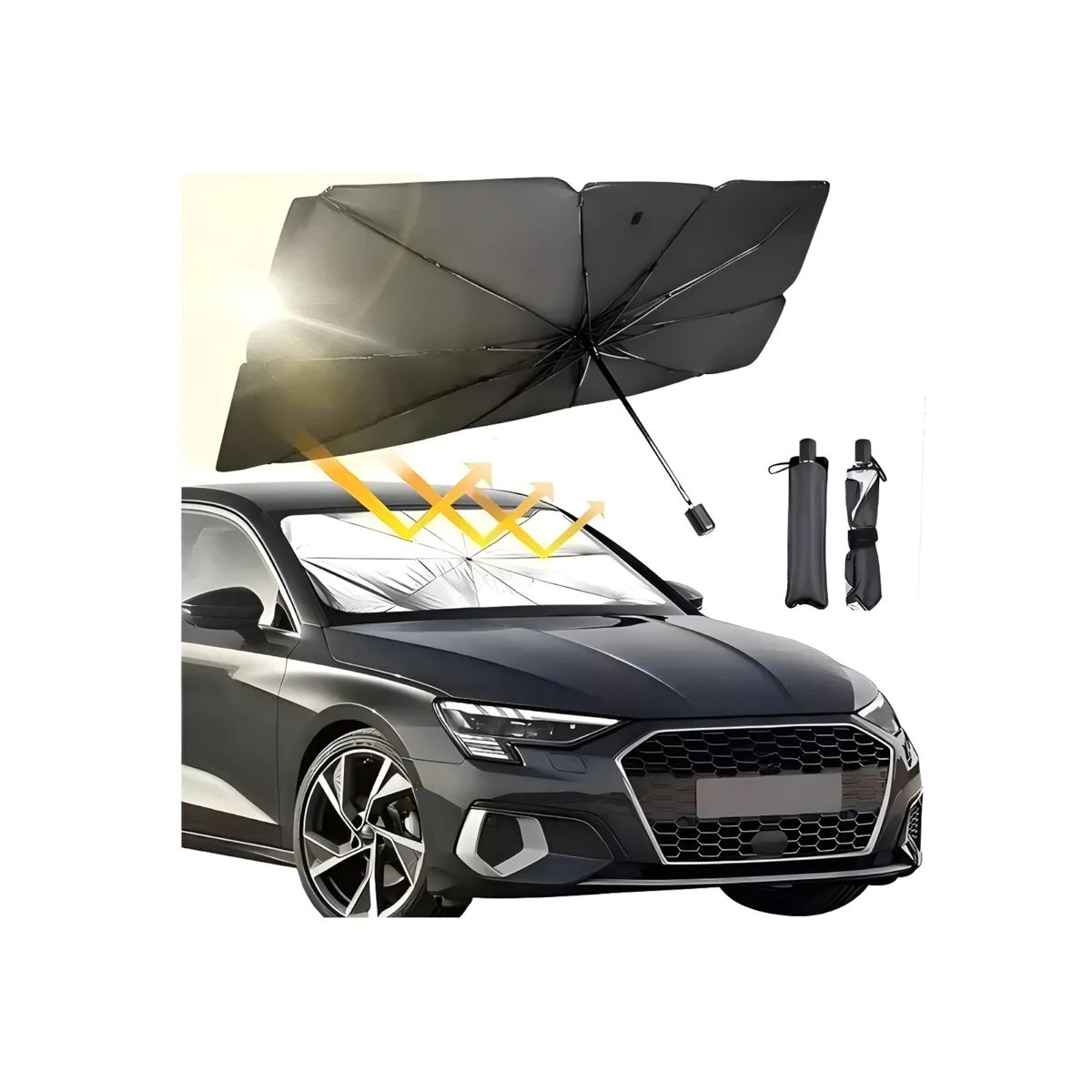 GENERICO - Quitasol Parasol Parabrisas Sombrilla Protector Para Auto FIGOIMPORT