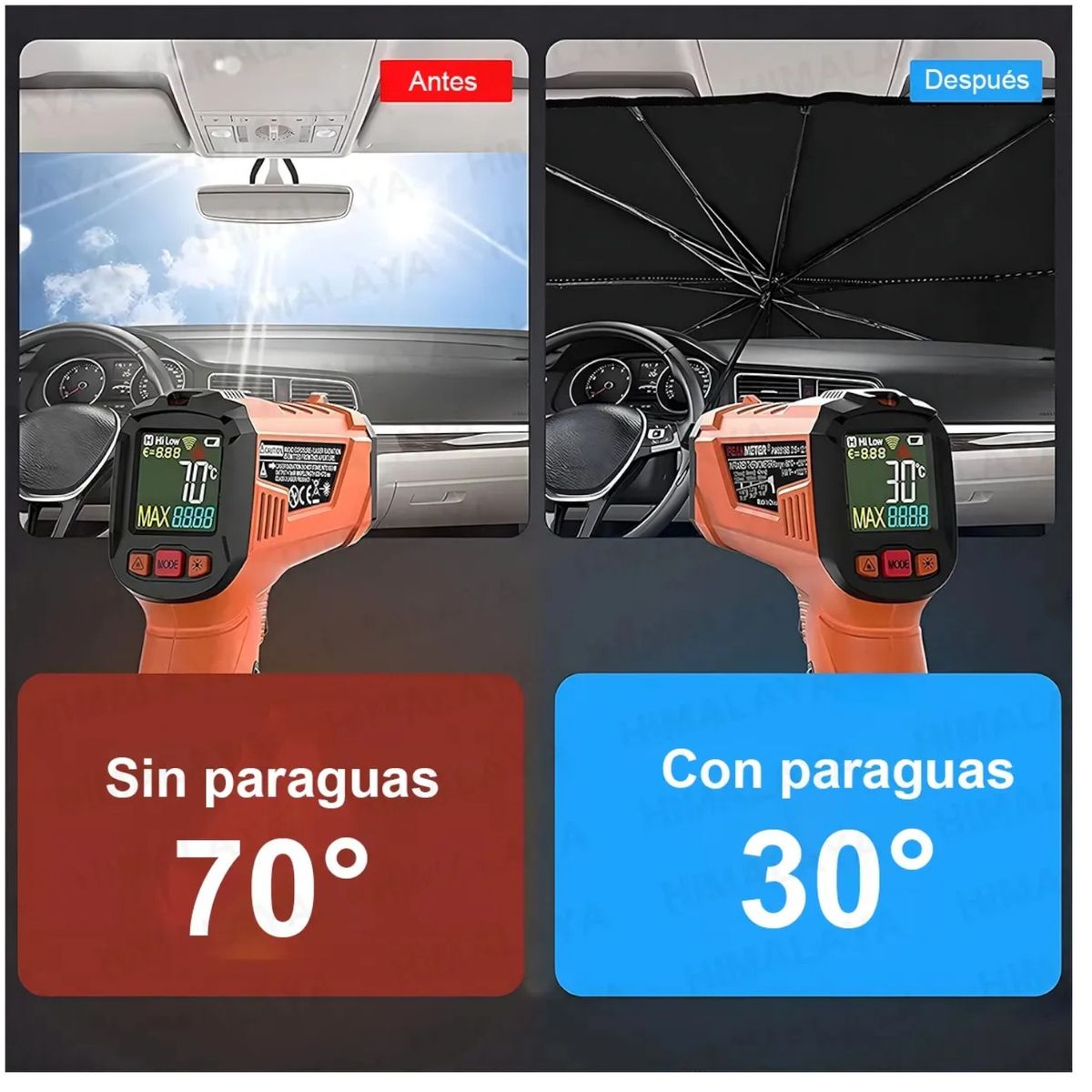 GENERICO - Quitasol Parasol Parabrisas Sombrilla Protector Para Auto FIGOIMPORT