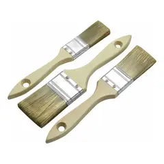 GENERICO - Set 3 Brochas Pintar 2 1/2 + 1 1/2 + 3/4 Pulgadas Beige