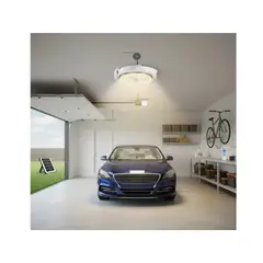 GENERICO - Luz De Techo Redonda Para Exteriores Solar 500w Con Sensor Blanco