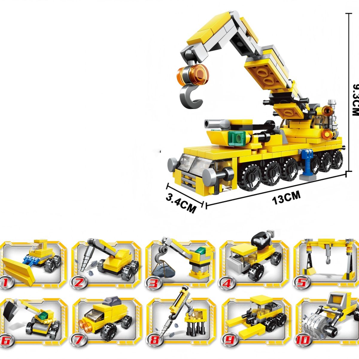 UMEXUS - Set de 24 juguete vehículos de construcción
