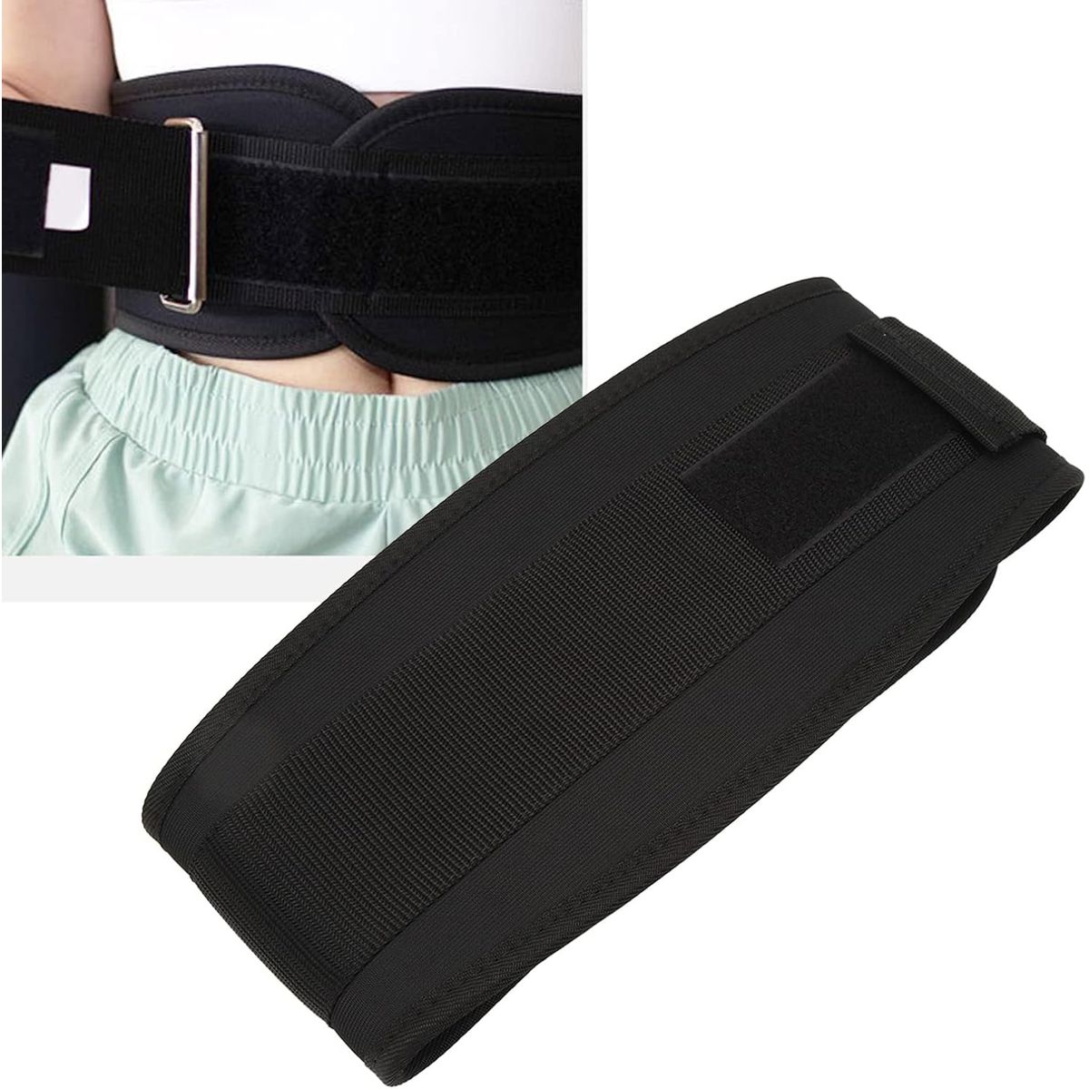 BLUEDREAMER - Cinturón de compresión para fitness cinturón de soporte lumbar elástico inverso