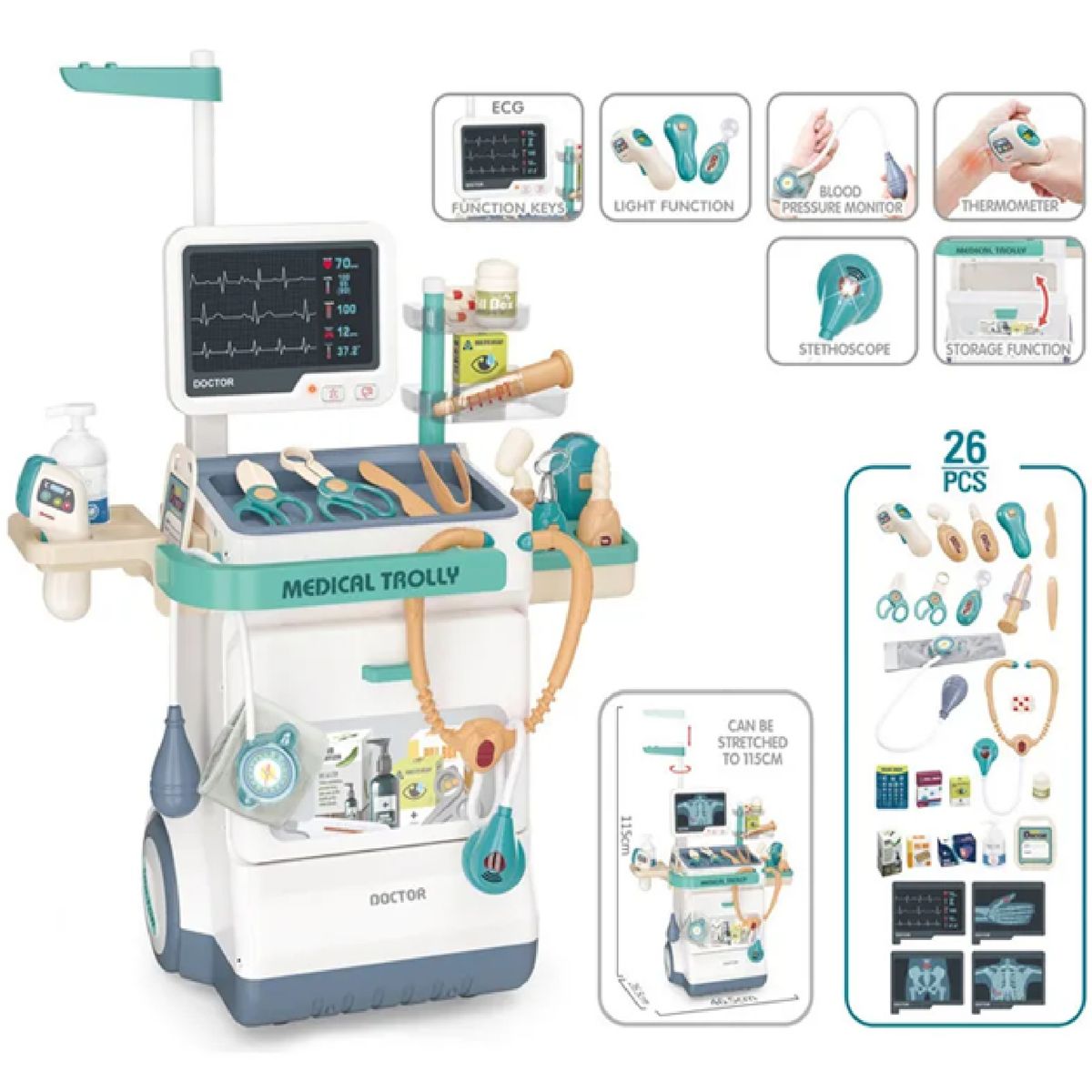 GENERICO - Kit Médico De Juguete Para Niños Juego De Estación Médica