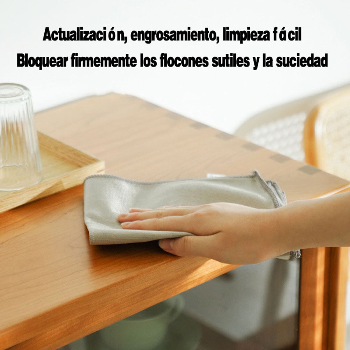 GENERAL - 5pcs Microfibra Desgrasante Wipe Glass Home Cleaner Paño Aleatorio 5 Barras