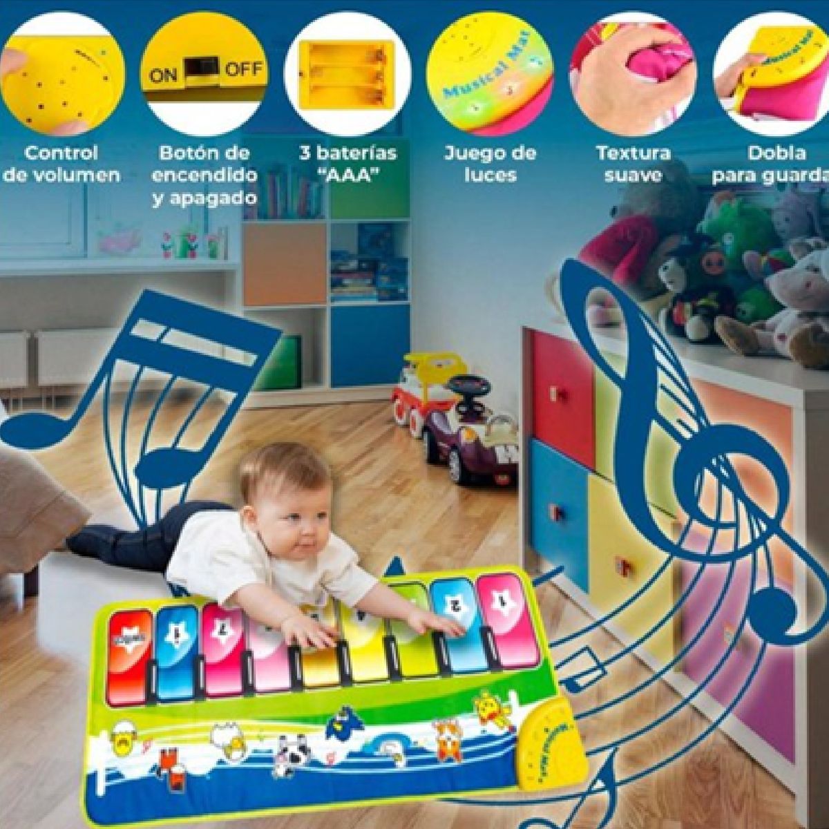 GENERICO - Alfombra Musical  Azul