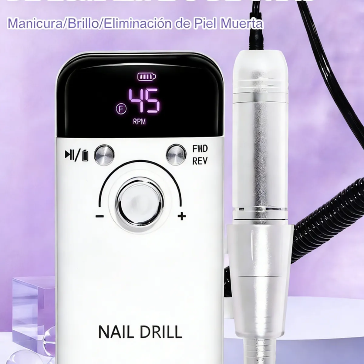 METEX - Torno Inalámbrico Profesional Pedicura Manícura 45000+ Fresa