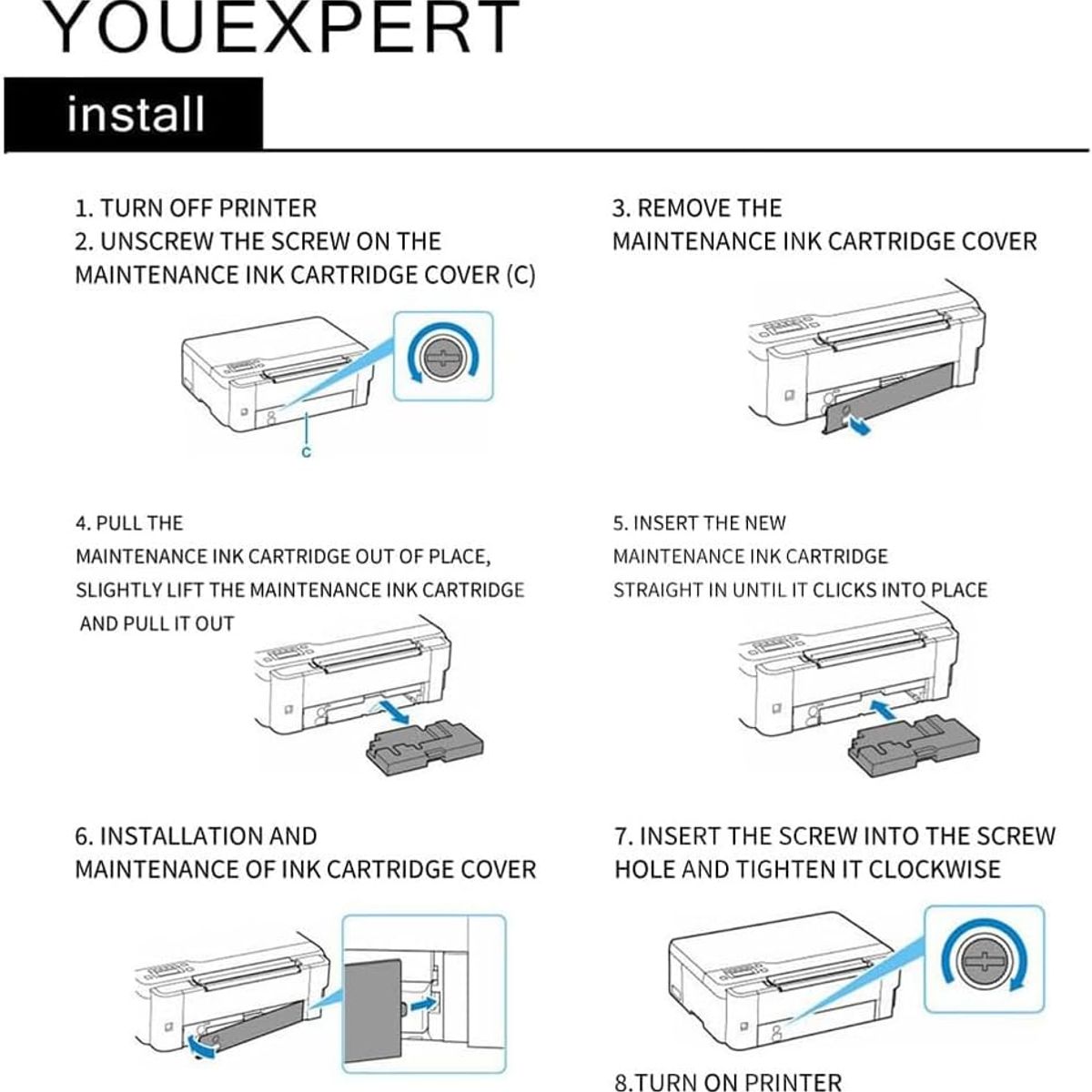 GENERICO - Cartucho De Mantenimiento MC-G02 Para Impresoras Canon G1820G2820