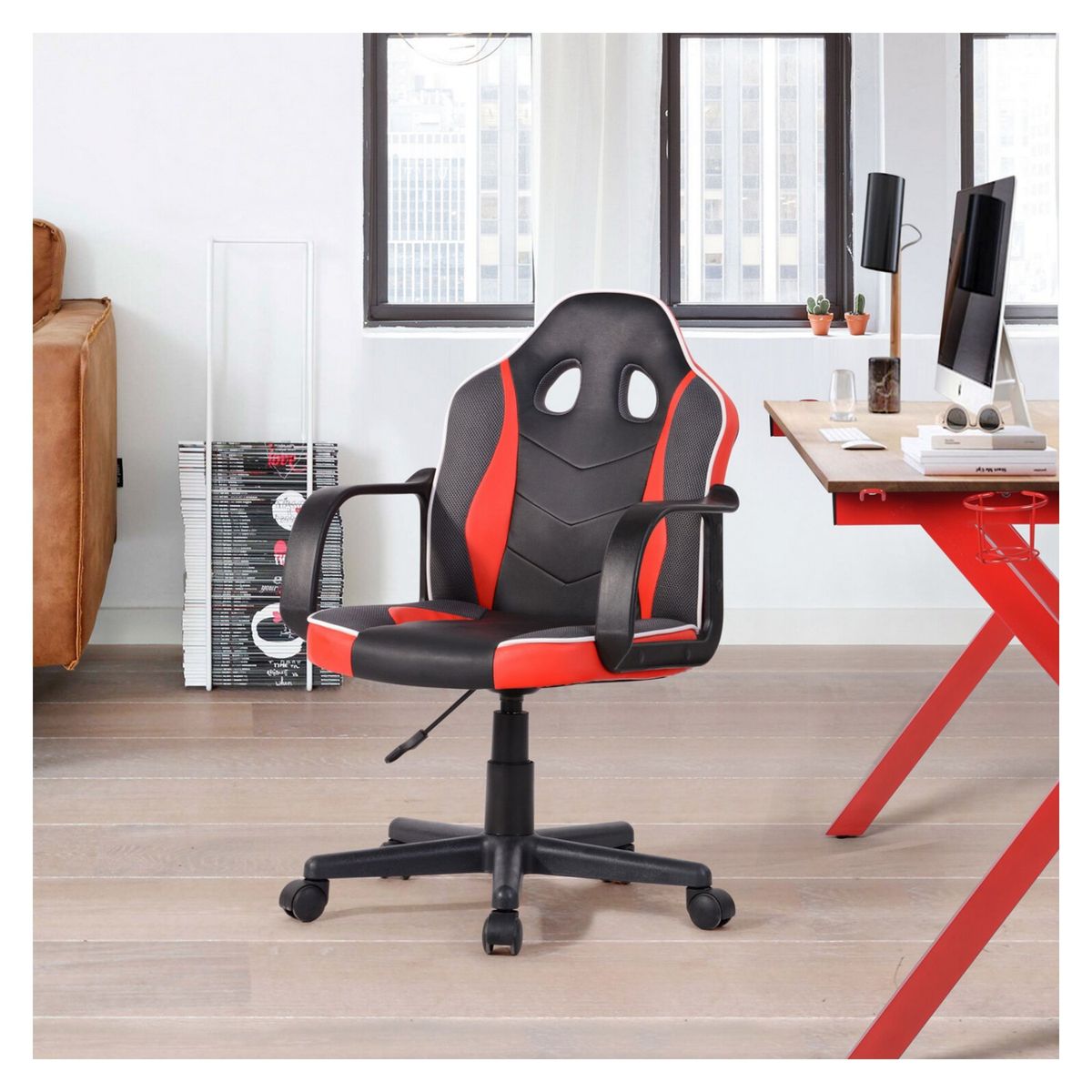 NOVAHUS - Silla Gamer Altura Ajustable Thunder Rojo