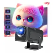 BLUEDREAMER - Proyector inteligente compatible con resolución 1080P Full HD y 4K proyector para exteriores